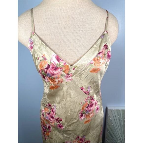 LoveShackFancy Azalea Rosie Mauve Floral Silk Blend Slip Maxi Dress Size M - Picture 6 of 11